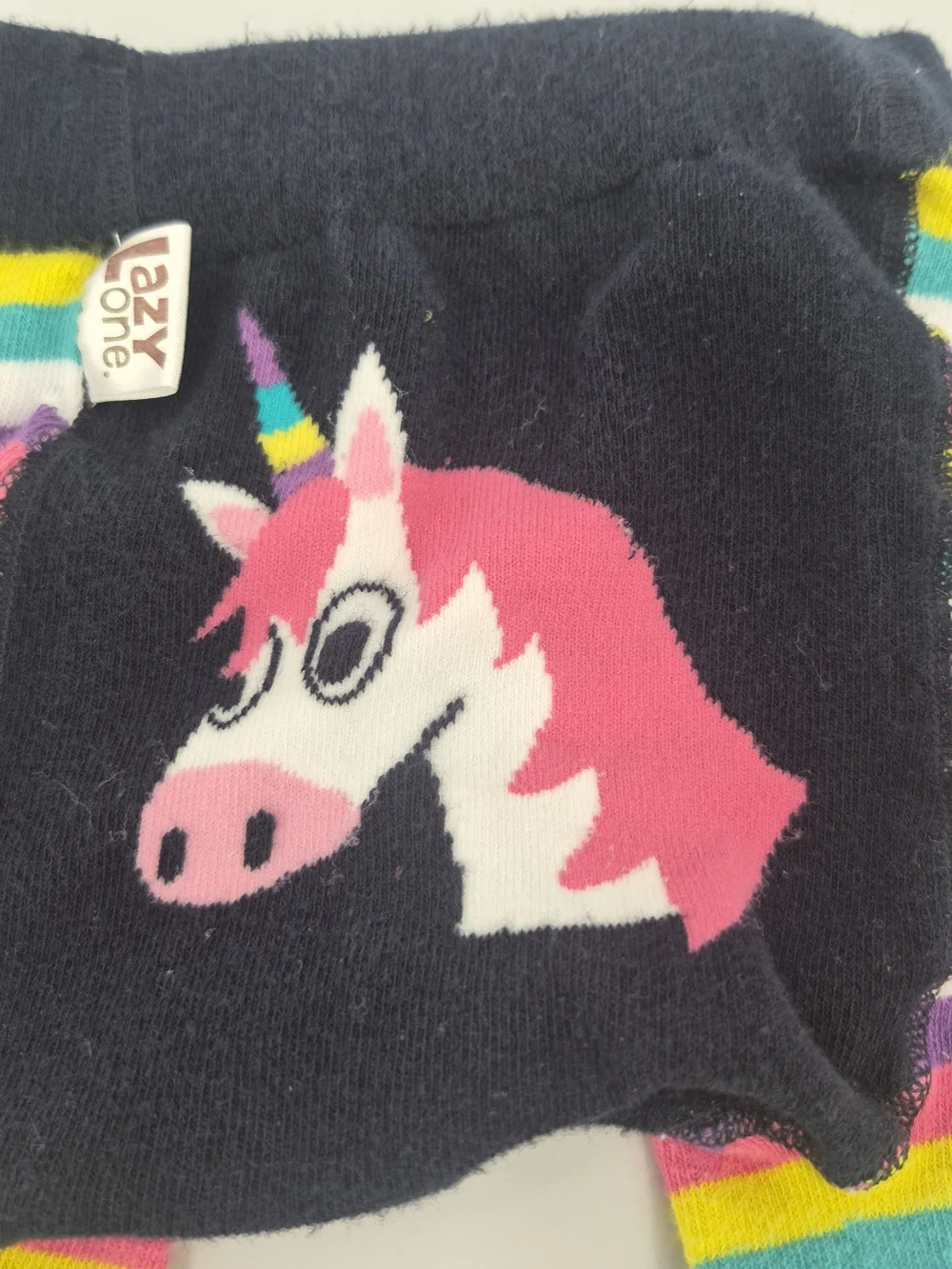 Lazy One Baby Footless Tights Unicorn Colorful Size 18-24 Months Striped